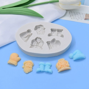 Weihnachten Silikonform Weihnachtsmann Hut Stiefel Handschuhe Tortendeko DIY Backen Fondant Schokolade Werkzeug