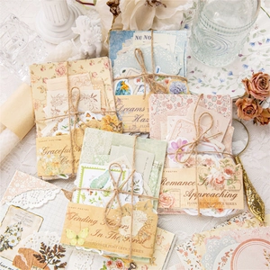Retro Flower Post Office Series 100pcs scrapbooking material pack with vintage botanicals