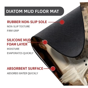 Detailed cross-section view of ghost bath mat showing absorbent layers and rubber backing