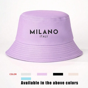 Classic cotton canvas Milano bucket hat in lavender purple with adjustable sun protection