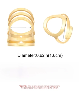 Detailed specs of hollow geometric titanium steel ring with size and weight info