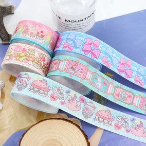 Kawaii cartoon printed grosgrain ribbons for DIY handmade hair accessories and crafts