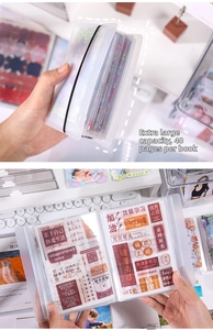 Translucent binder with 40 inner pages for collecting stickers and small photocards
