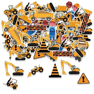 Coriandoli da tavolo per compleanno tema costruzioni con escavatori e camion ribaltabili