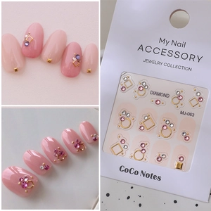 Pegatinas de Uñas en Relieve 5D Impermeable Diamantes de Imitación Perla Sintética Estampado Oro Plata DIY Decoración de Manicura para Mujeres Niñas