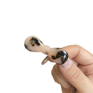 Classic French tortoiseshell acetate barrette hair clip with sweet jelly texture