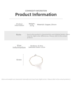 Cross pendant necklace dimensions detail showing length, weight and copper zircon material