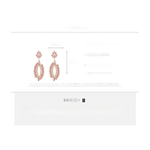 Macro shot of elegant pink rhinestone drop earrings with tassel design and 9cm length