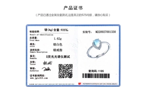 Official identification certificate for the S925 silver moonstone ring with 1.62g weight