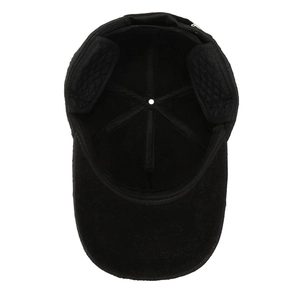 Winter men baseball cap with diamond quilted lining and foldable ear protection flap