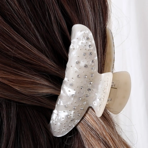 Large Acetate Hair Claw Clip Rhinestone Handmade French Style Strong Hold Shark Clip For Women Girls
