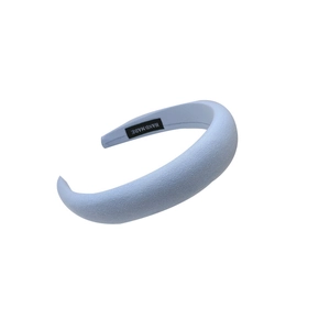Minimalist thick light blue sponge headband with soft cloth texture for women