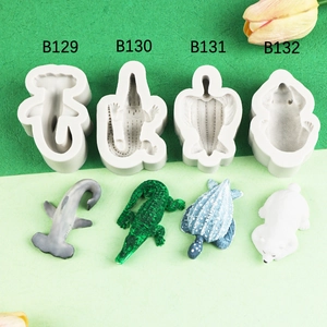 Stampi In Silicone Animali Per Decorazione Torte Fondant Resina Argilla Artigianato Squalo Coccodrillo Tartaruga Orso Polare DIY