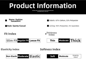 Spécifications détaillées de la composition du tissu pour sweat-shirt en coton mélangé