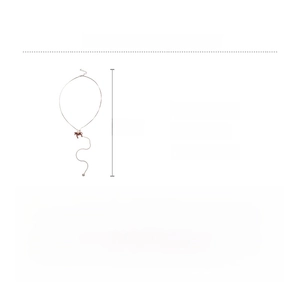Detailed size specifications for horse pendant necklace with alloy and iron materials