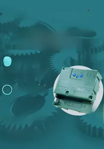 Detail view of the BPC smart radio clock movement with silent dual motor system