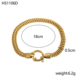 Flat snake chain bracelet dimensions: 18cm length and 0.5cm width with spring clasp