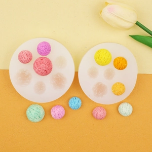 Two-piece silicone mold set for mini ice cream and candy balls DIY dessert decoration