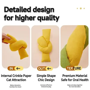 Juguete para gatos con papel crujiente y tela tejida para la dentición y el juego