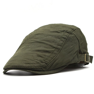 Berretto Piatto In Rete Da Uomo Cotone Traspirante Berretto Ivy Regolabile Camouflage All'aperto Casual Vintage Cappello