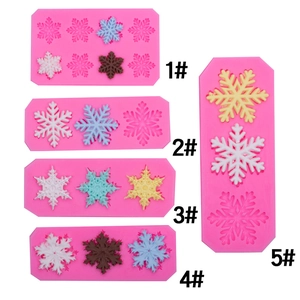 Snowflake Silicone Mold Food Grade Diy Baking Fondant Chocolate Resin Christmas Party Holiday Dessert Decoration