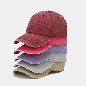 Casquettes de baseball classiques en denim délavé, couleurs variées pour protection solaire