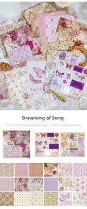 Dettaglio di adesivi vintage con fiori e farfalle su carta di alta qualità per hobby