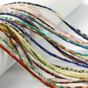Perles rectangulaires en pierre naturelle facettée de couleurs variées pour bijoux