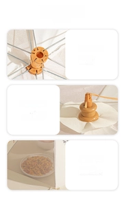 Détails de la cloche alimentaire pliable avec cadre en métal et mécanisme pop-up