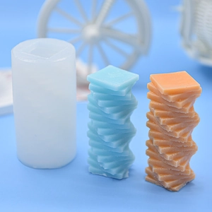 Spiral column silicone mold for DIY handmade scented candles and geometric resin art