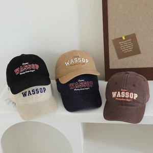 Casquette De Baseball Enfants Coton Lavé Broderie Lettres Vintage Streetwear Pare Soleil Chapeau Réglable