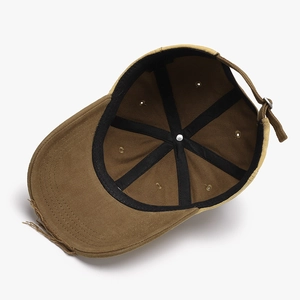 Casquette baseball unisexe dégradée avec visière vieillie et sangle réglable interne