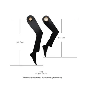 Creative Dancing Leg Silhouette Clock Hands Metal Aluminum DIY Wall Clock Replacement Hour Minute Hand Parts Modern Black