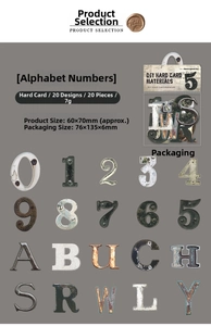 Macro shot of vintage industrial style alphanumeric cardstock stickers with rusted texture