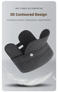 Dettaglio del cappello invernale con taglio 3D, logo in metallo e paraorecchie caldi