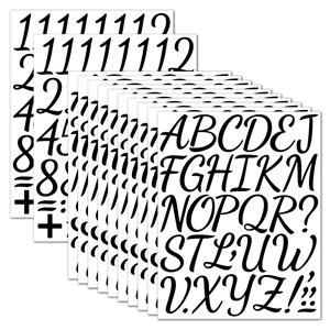 Stack of 2-inch waterproof vinyl alphabet and number stickers for posters and journals