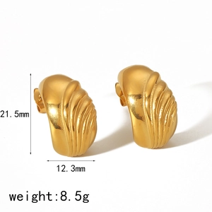 Boucles d'oreilles créoles épaisses en or 18 carats avec dimensions précises