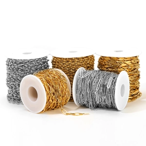 18k goldene und silberne Edelstahl-Kettenrollen für DIY Schmuckherstellung