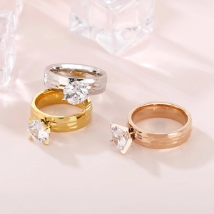 Classic 6mm hammered texture solitaire ring set in silver, gold, and rose gold finishes