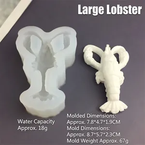 3D realistic lobster silicone mold for creative mousse cake and food plating decoration