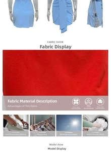 Détail de la texture du tissu bleu respirant et des instructions de lavage du vêtement