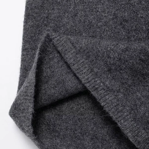 Short sleeve bodycon knit dress in dark gray featuring ribbed texture and metal trim