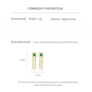Infographic showing size 7.8cm by 1.7cm and weight 9.2g of vintage tassel earrings