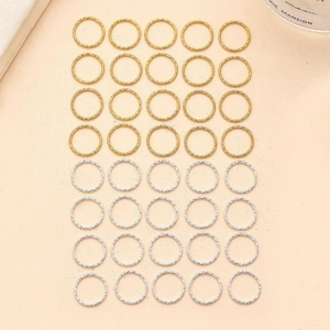 40 pieces of textured gold and silver hair rings for braided hair styling accessories