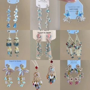 Blumen Strass Kristall Quasten Ohrringe Mit 925 Sterling Silber Ohrringpfosten Für Frauen Mode Eleganter Schmuck