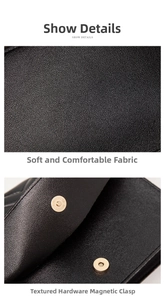 Macro view of high-quality black leather texture and gold magnetic buckle closure details