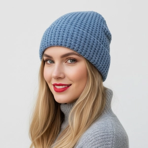 Waffle Knit Beanie Hat Acrylic Solid Color Warm Winter Cuffed Cap For Men Women Casual Outdoor Soft Stretchy Thermal