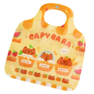 Cute yellow Capybara cartoon reusable zipper bag for Christmas cookies and candy packaging