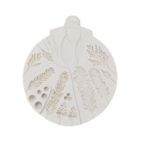 Christmas pine cone and leaf silicone fondant mold for cake decorating and baking