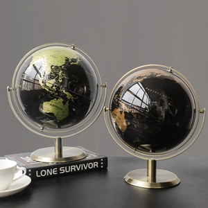 Globe Décoratif Rétro Sablier Minuteur Cadre Métallique Ornement Bureau Étude Luxe Décor Minimaliste